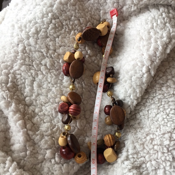 Wooden bead necklace - Vintage - Picture 3 of 3